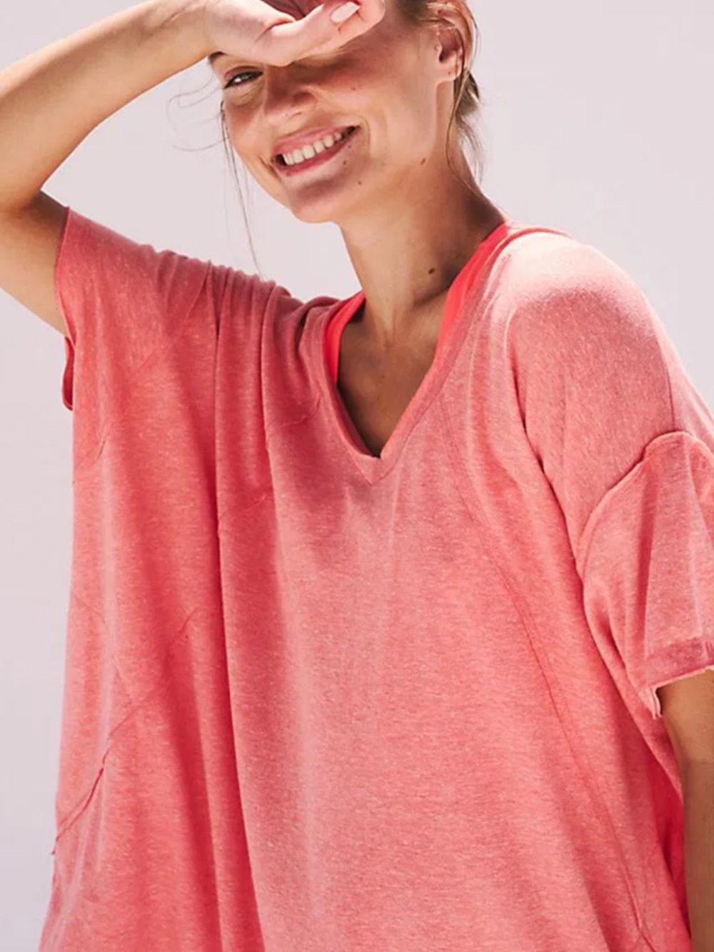 Free People Movement City Vibes Women's Tee- Peach